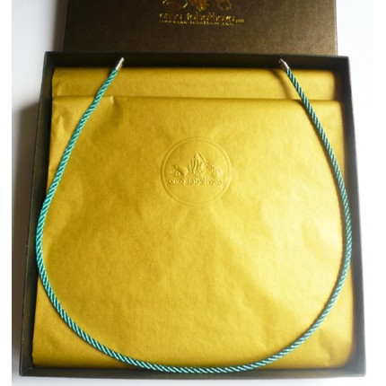 Braided Colored Steel InterChangeable Necklace in gren, as you will get it