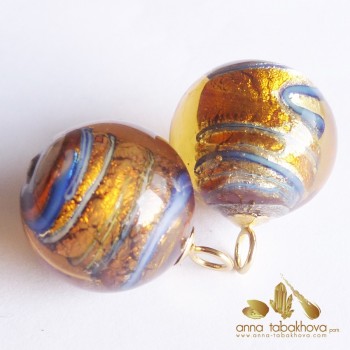 Murano glass Earrings matched to Clasp