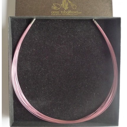 20 PINK nylon coated wires interchangeable necklace as you will get it