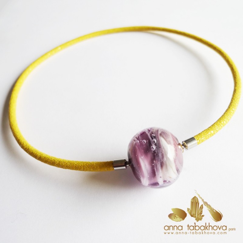 Purple, viiolet Murano Venitian Clasp matched with a yellow stingray (sold separatly)