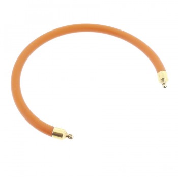 5 mm Orange Rubber Bracelet