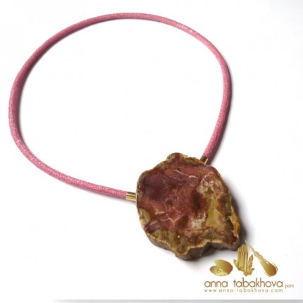 Fossilized wood InterChangeable Clasp matched with a pink stingray necklace (sold separatly) .