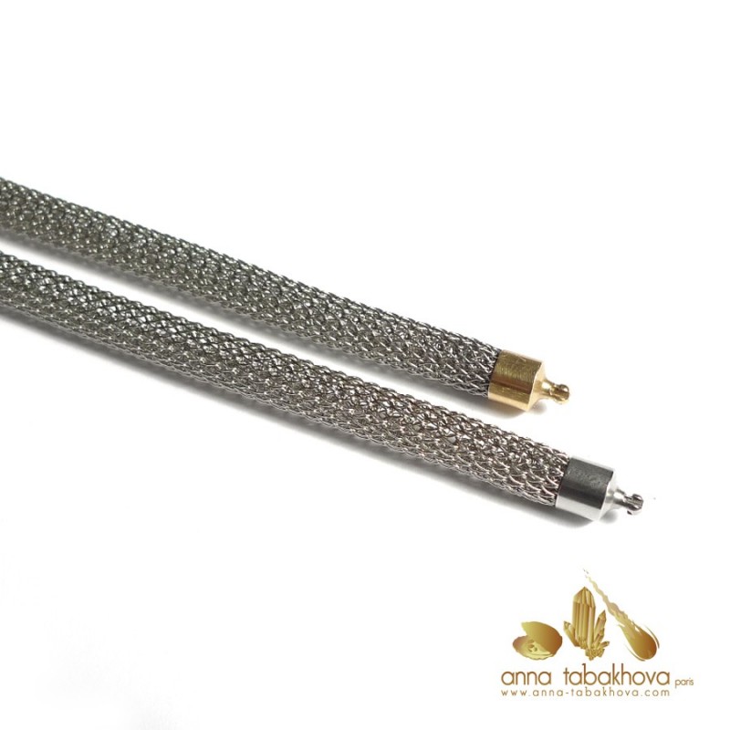 6 mm Steel Mesh Necklace with steel or gold plated finishing, you choose