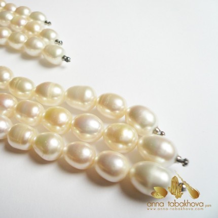 3 pearl strands that could be used for a triple clasp, sold separatly