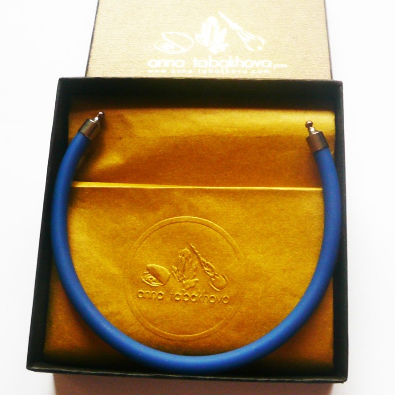 5 mm Blue Rubber Bracelet