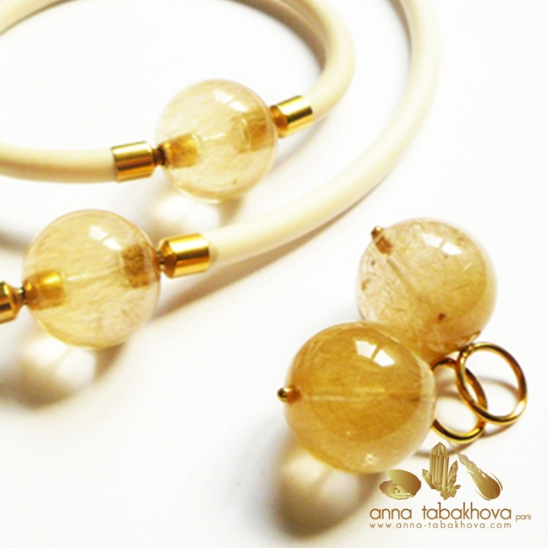 Rutil Quartz earrings matched to Clasp